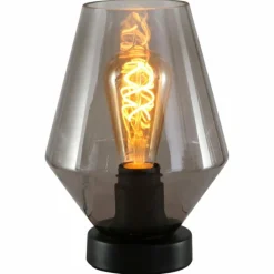 Suspension Verre Fumé-Luminaires Steinhauer Lampe de table Steinhauer Ancilla Noir, 1 lumière