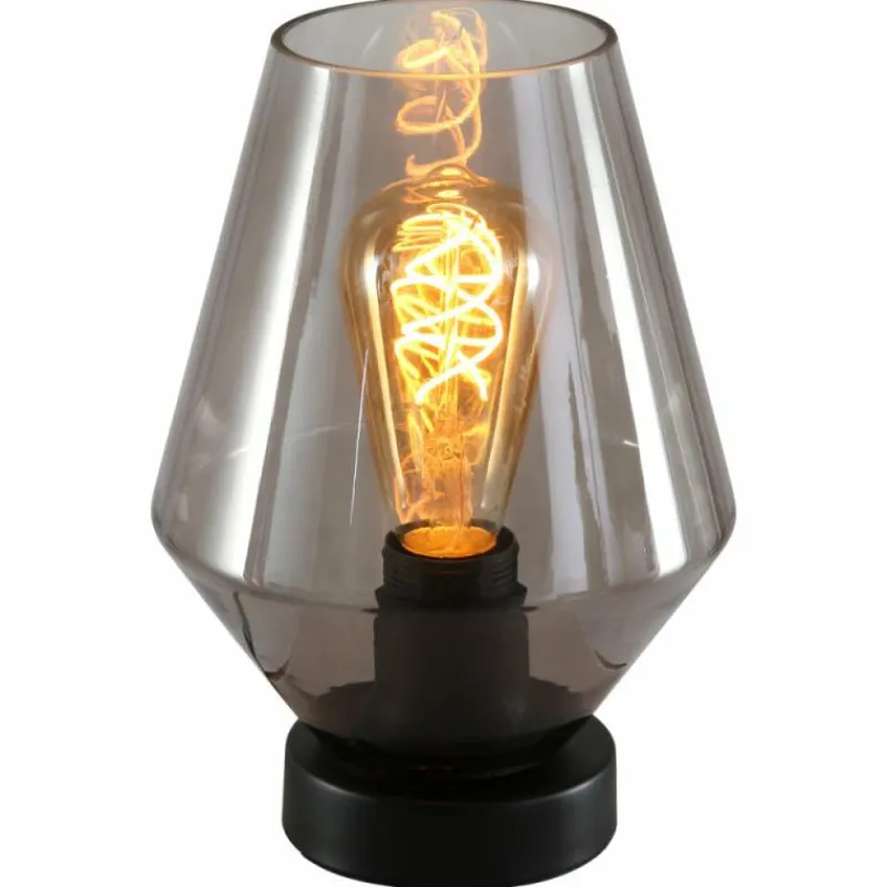 Suspension Verre Fumé-Luminaires Steinhauer Lampe de table Steinhauer Ancilla Noir, 1 lumière