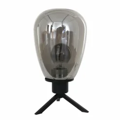 Suspension Verre Fumé-Luminaires Steinhauer Lampe de table Steinhauer Reflexion Gris, Noir, 1 lumière