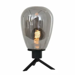 Suspension Verre Fumé-Luminaires Steinhauer Lampe de table Steinhauer Reflexion Gris, Noir, 1 lumière