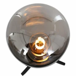 Suspension Verre Fumé-Luminaires Steinhauer Lampe de table Steinhauer Reflexion Gris, Noir, 1 lumière