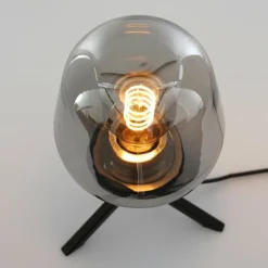 Suspension Verre Fumé-Luminaires Steinhauer Lampe de table Steinhauer Reflexion Gris, Noir, 1 lumière