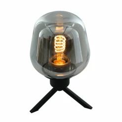 Suspension Verre Fumé-Luminaires Steinhauer Lampe de table Steinhauer Reflexion Gris, Noir, 1 lumière