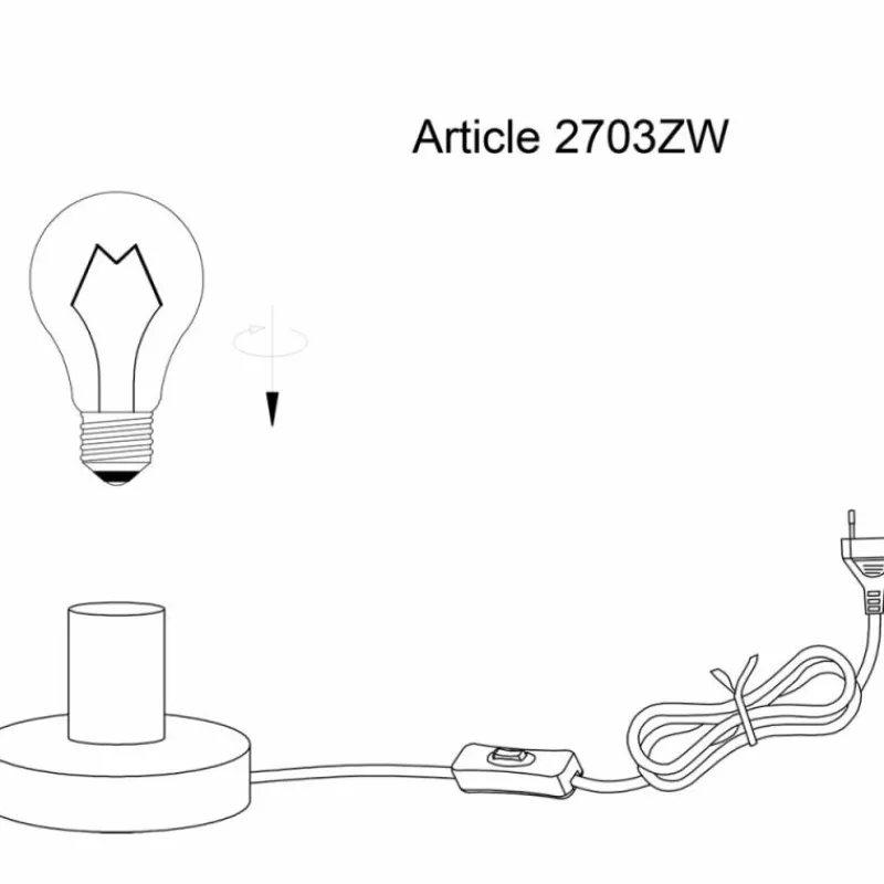 Lampes Industrielles-Luminaires Steinhauer Lampe de table Steinhauer Minimalics Noir, 1 lumière