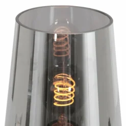 Suspension Verre Fumé-Luminaires Steinhauer Lampe de table Steinhauer Ancilla Noir, 1 lumière