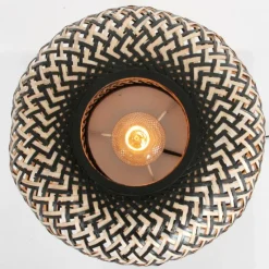 Style Boho-Chic-Luminaires Steinhauer Lampe de table Steinhauer Maze Écru, Noir, 1 lumière