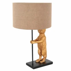 Lampes En Tissu-Luminaires Steinhauer Lampe de table Steinhauer Animaux Or, Noir, 1 lumière