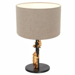 Lampes En Tissu-Luminaires Steinhauer Lampe de table Steinhauer Animaux Or, Noir, 1 lumière