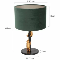 Lampes En Tissu-Luminaires Steinhauer Lampe de table Steinhauer Animaux Or, Noir, 1 lumière