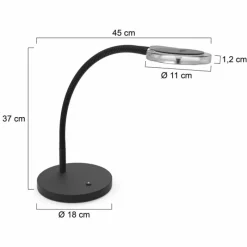Luminaires Steinhauer Lampe de table Steinhauer Turound LED Noir, 1 lumière