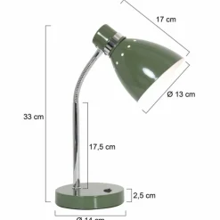 Lampes Industrielles-Luminaires Steinhauer Lampe de table Steinhauer Spring Vert, 1 lumière