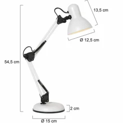 Luminaires Steinhauer Lampe de table Steinhauer Study Blanc, 1 lumière* Lampes À Poser