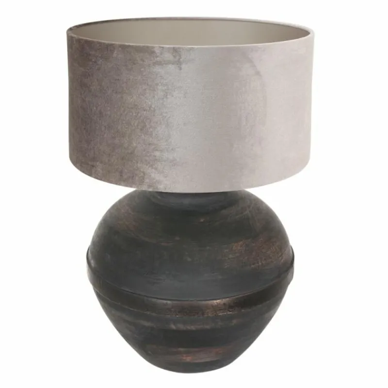 Lampes En Tissu-Luminaires Steinhauer Lampe de table Steinhauer Lyons Bronze, Noir, 1 lumière