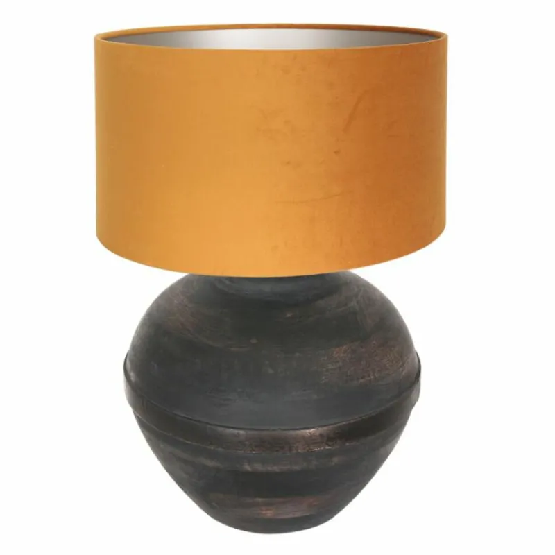 Lampes En Tissu-Luminaires Steinhauer Lampe de table Steinhauer Lyons Bronze, Noir, 1 lumière