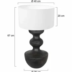 Lampes En Tissu-Luminaires Steinhauer Lampe de table Steinhauer Lyons Noir, 1 lumière