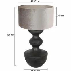 Lampes En Tissu-Luminaires Steinhauer Lampe de table Steinhauer Lyons Noir, 1 lumière