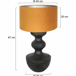 Lampes En Tissu-Luminaires Steinhauer Lampe de table Steinhauer Lyons Noir, 1 lumière