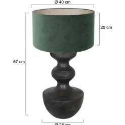 Lampes En Tissu-Luminaires Steinhauer Lampe de table Steinhauer Lyons Noir, 1 lumière