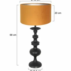 Lampes En Tissu-Luminaires Steinhauer Lampe de table Steinhauer Lyons Noir, 1 lumière