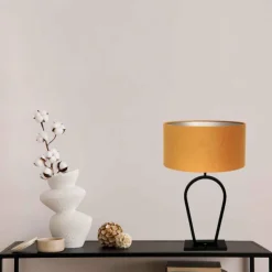 Lampes En Tissu-Luminaires Steinhauer Lampe de table Steinhauer Stang Noir, 1 lumière