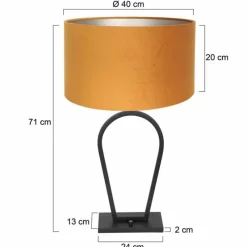 Lampes En Tissu-Luminaires Steinhauer Lampe de table Steinhauer Stang Noir, 1 lumière