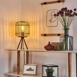 Luminaires Scandinaves-hofstein Lampe de table Sukhothai Noir, 1 lumière