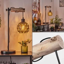 Lampes Vintages & Rétros-hofstein Lampe de table Sunasau Écru, Noir, 1 lumière