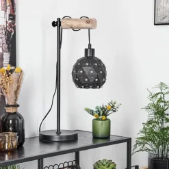 Lampes Vintages & Rétros-hofstein Lampe de table Sunasau Écru, Noir, 1 lumière