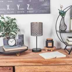 Lampes En Tissu-hofstein Lampe de table Tallaboa Noir, 1 lumière