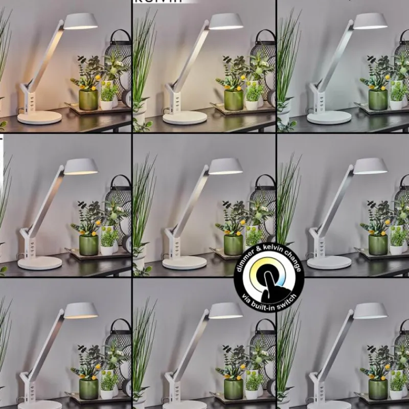 Luminaires Scandinaves-hofstein Lampe de table Tapen LED Blanc, 1 lumière