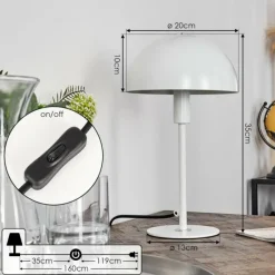 hofstein Lampe de table Tati Blanc, 1 lumière