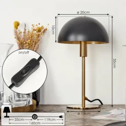 Luminaires Scandinaves-hofstein Lampe de table Tati Laiton, 1 lumière