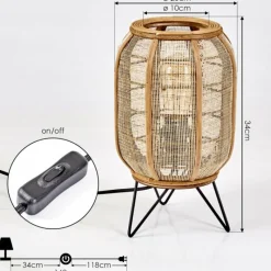 Lampes En Tissu-hofstein Lampe de table Tebary Noir, 1 lumière