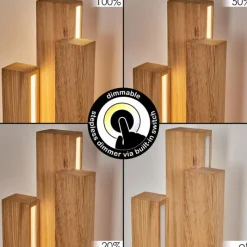 Luminaires Scandinaves-hofstein Lampe de table Tejedor LED Chrome, Écru, 1 lumière