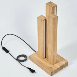 Luminaires Scandinaves-hofstein Lampe de table Tejedor LED Chrome, Écru, 1 lumière