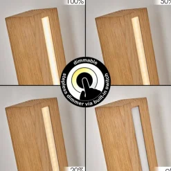 Luminaires Scandinaves-hofstein Lampe de table Tejedor LED Chrome, Écru, 2 lumières