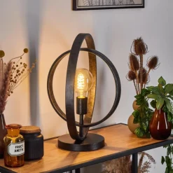 Lampes Vintages & Rétros-hofstein Lampe de table Tercel Noir, 1 lumière