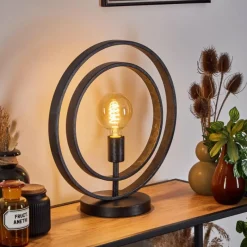 Lampes Vintages & Rétros-hofstein Lampe de table Tercel Noir, 1 lumière