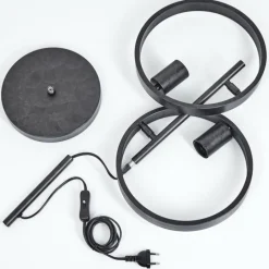 Lampes Industrielles-hofstein Lampe de table Theareabarivat Anthracite, 2 lumières