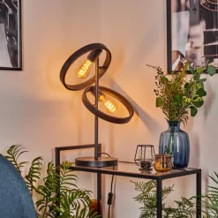 Lampes Industrielles-hofstein Lampe de table Theareabarivat Anthracite, 2 lumières