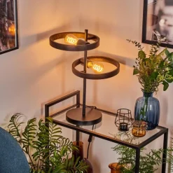 Lampes Industrielles-hofstein Lampe de table Theareabarivat Anthracite, 2 lumières