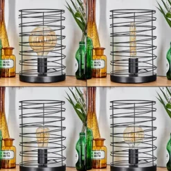 Lampes Vintages & Rétros-hofstein Lampe de table Tobuna Noir, 1 lumière