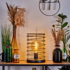 Lampes Vintages & Rétros-hofstein Lampe de table Tobuna Noir, 1 lumière