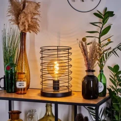 Lampes Vintages & Rétros-hofstein Lampe de table Tobuna Noir, 1 lumière