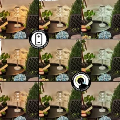 hofstein Lampe de table Toire LED Transparent, Blanc, 1 lumière* Lampes À Poser