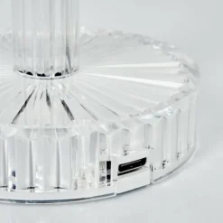 hofstein Lampe de table Toire LED Transparent, Blanc, 1 lumière* Lampes À Poser