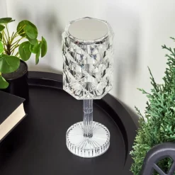 hofstein Lampe de table Toire LED Transparent, Blanc, 1 lumière* Lampes À Poser