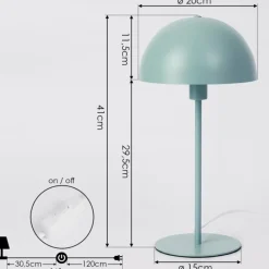 Luminaires Scandinaves-hofstein Lampe de table Tom Kings Vert, Blanc, 1 lumière