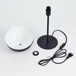 hofstein Lampe de table Tom Kings Noir, Blanc, 1 lumière