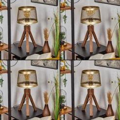 Luminaires Scandinaves-hofstein Lampe de table Tomaca Laiton, Écru, 1 lumière